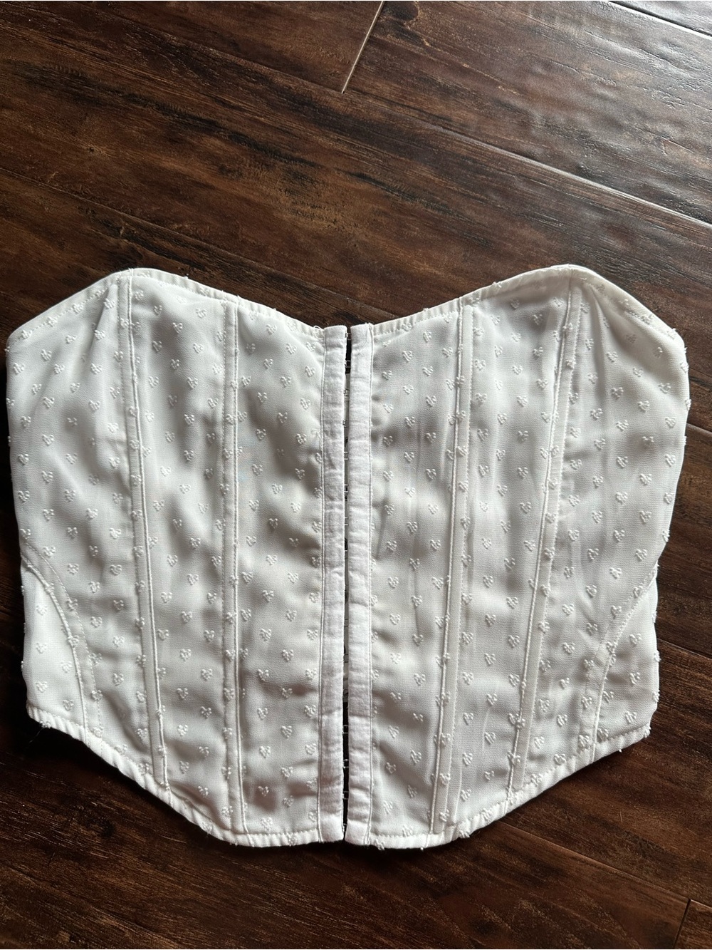 Kendall & Kylie White Strapless Corset Top